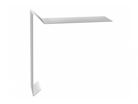 Планка ветровая для мягкой кровли 130х25х100 0,5 Satin с пленкой RAL 9003 сигнальный белый