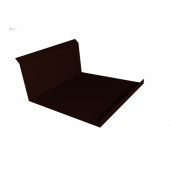 Планка примыкания нижняя 20х122х260х15 0,5 GreenCoat Pural BT с пленкой RR 32 темно-коричневый (RAL 8019 серо-коричневый)