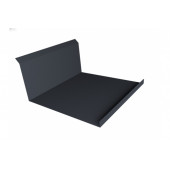 Планка примыкания нижняя 20х122х260х15 0,5 GreenCoat Pural BT с пленкой RR 23 темно-серый (RAL 7024 мокрый асфальт)