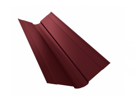 Планка ендовы верхней фигурной 100x100 0,45 Drap RAL 3005 красное вино