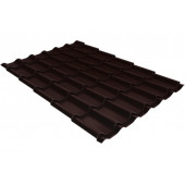 Металлочерепица классик Grand Line 0,5 PurPro Matt 275 RAL 8017 шоколад