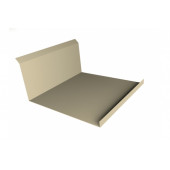 Планка примыкания нижняя 20х122х260х15 0,5 Satin с пленкой RAL 1015 светлая слоновая кость