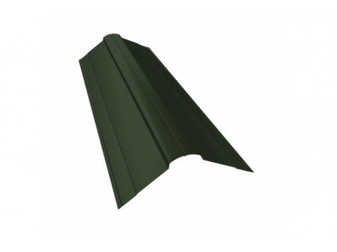 Планка конька фигурного 100x100 0,5 Velur RAL 6020 хромовая зелень