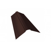 Планка конька фигурного 150x150 0,5 GreenCoat Pural BT RR 887 шоколадно-коричневый (RAL 8017 шоколад)