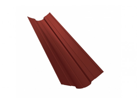 Планка ендовы верхней фигурной 70x70 0,5 Velur RAL 3009 оксидно-красный
