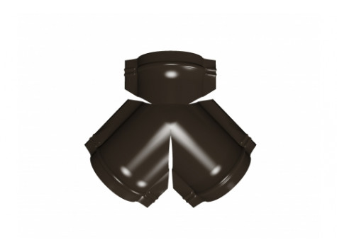 Тройник Y малого конька полукруглого Satin с пленкой RR 32 темно-коричневый