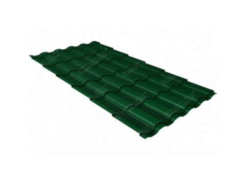 Металлочерепица кредо 0,45 Drap RAL 6005 зеленый мох