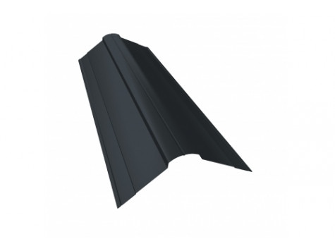 Планка конька фигурного 100x100 0,5 Velur RAL 7016 антрацитово-серый