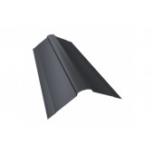 Планка конька фигурного 150x150 0,5 GreenCoat Pural BT RR 23 темно-серый (RAL 7024 мокрый асфальт)
