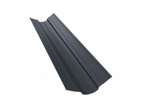 Планка ендовы верхней фигурной 70x70 0,5 Velur RAL 7024 мокрый асфальт