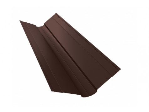 Планка ендовы верхней фигурной 100x100 0,5 Quarzit RAL 8017 шоколад