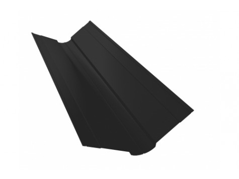 Планка ендовы верхней фигурной 100x100 0,5 Velur RAL 9005 черный