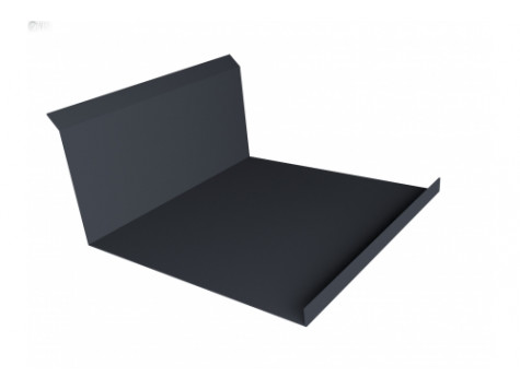 Планка примыкания нижняя 20х122х260х15 0,5 Quarzit Pro Matt RAL 7024 мокрый асфальт
