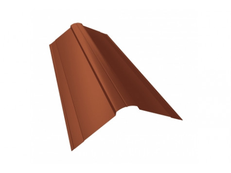 Планка конька фигурного 150x150 0,5 Satin Matt RAL 8004 терракота
