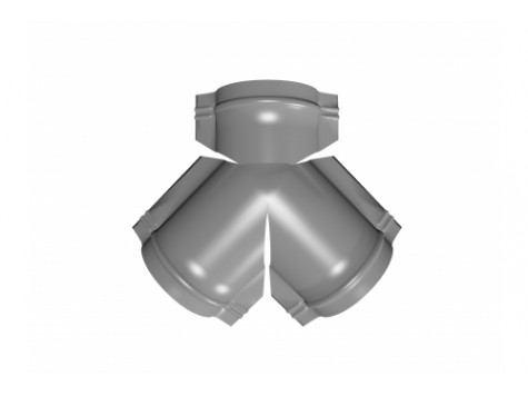 Тройник Y малого конька полукруглого Satin с пленкой RAL 7004 сигнальный серый