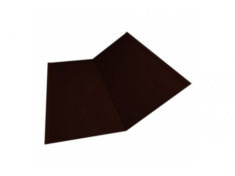 Планка ендовы нижней 300х300 0,5 GreenCoat Pural BT, matt RR 32 темно-коричневый (RAL 8019 серо-коричневый)