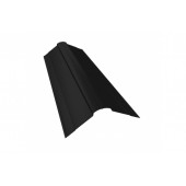 Планка конька фигурного 100x100 0,5 Velur RAL 9005 черный