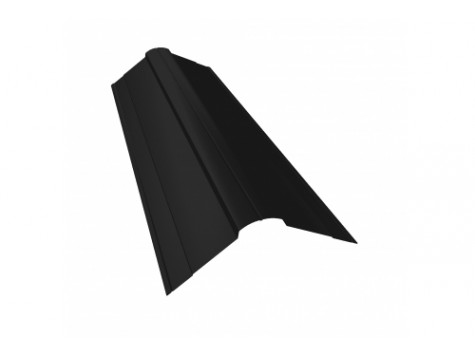 Планка конька фигурного 100x100 0,5 Velur RAL 9005 черный