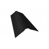 Планка конька фигурного 150x150 0,45 Drap RAL 9005 черный
