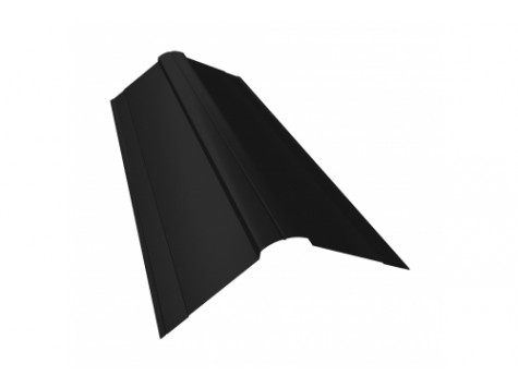 Планка конька фигурного 150x150 0,45 Drap RAL 9005 черный