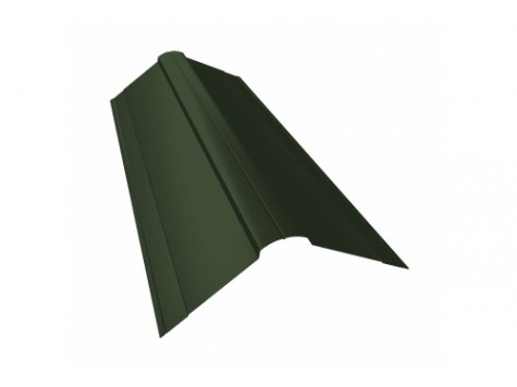 Планка конька фигурного 150x150 0,5 Velur RAL 6020 хромовая зелень
