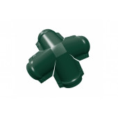 Четверник конька полукруглого Satin с пленкой RAL 6005 зеленый мох