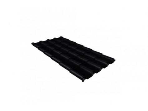 Металлочерепица камея Grand Line 0,5 PurPro Matt 275 RAL 9005 черный