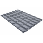 Металлочерепица классик 0,5 Satin RAL 9006 бело-алюминиевый