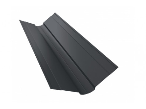 Планка ендовы верхней фигурной 100x100 0,45 Drap RAL 7024 мокрый асфальт