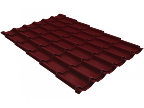 Металлочерепица модерн 0,45 Drap ST RAL 3005 красное вино