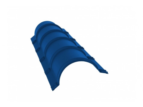 Планка конька полукруглого 0,5 Satin с пленкой RAL 5005 сигнальный синий
