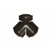Тройник Y малого конька полукруглого Rooftop Matte с пленкой RR 32 темно-коричневый
