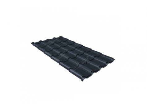 Металлочерепица камея Grand Line 0,5 PurPro Matt 275 RAL 7024 мокрый асфальт