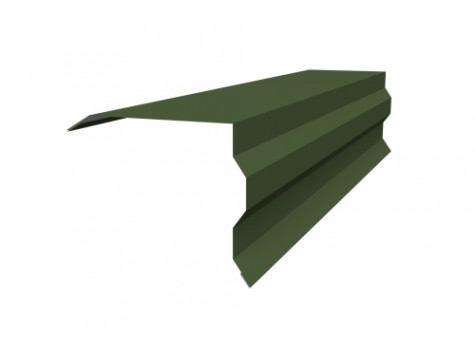 Планка торцевая фигурная 100х85 0,5 GreenCoat Pural BT с пленкой RR 11 темно-зеленый (RAL 6020 хромовая зелень)