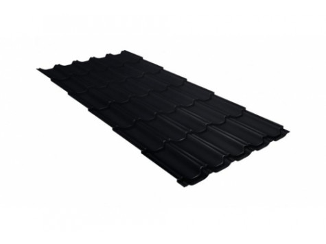 Металлочерепица квинта плюс Grand Line 0,5 Satin RAL 9005 черный
