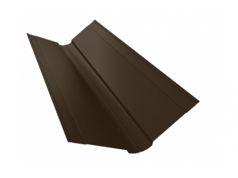 Планка ендовы верхней фигурной 150x150 0,45 PE с пленкой RR 32 темно-коричневый
