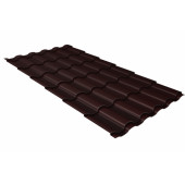 Металлочерепица кредо 0,5 Satin RAL 8017 шоколад