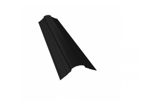 Планка конька фигурного 70x70 0,5 Rooftop Matte RAL 9005 черный