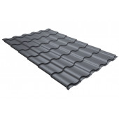 Металлочерепица кредо 0,5 Satin RAL 9006 бело-алюминиевый