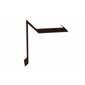 Планка ветровая для мягкой кровли двойная завальцовка 60х30х90 0,45 PE с пленкой RAL 8017 шоколад