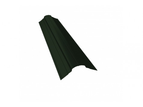 Планка конька фигурного 70x70 0,5 GreenCoat Pural BT RR 11 темно-зеленый (RAL 6020 хромовая зелень)